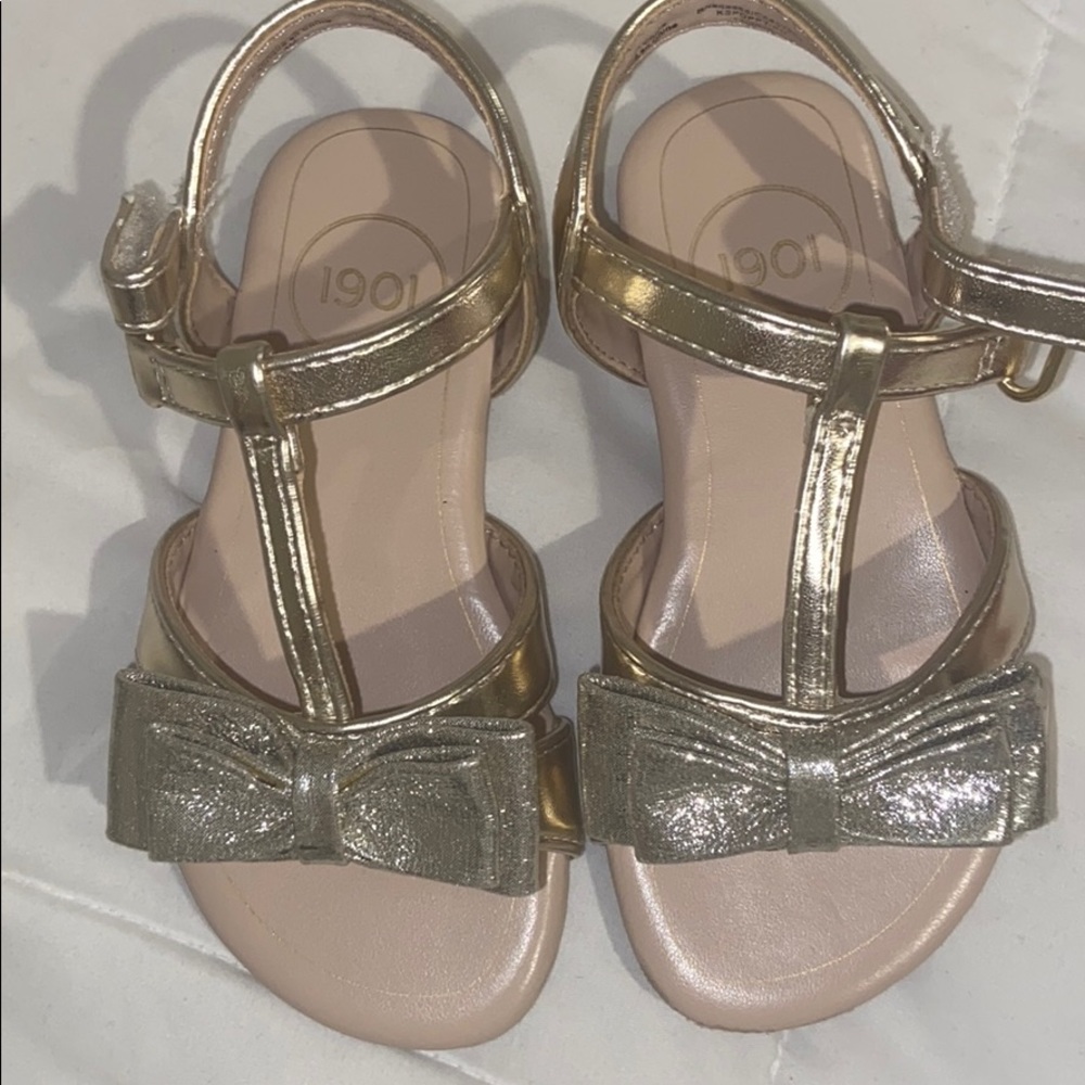 Gold toddler sandals
